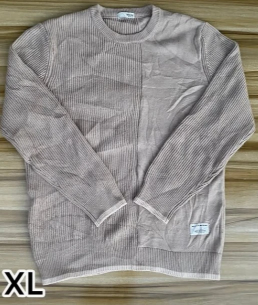 Ribbed Panel Long Sleeve Sweater