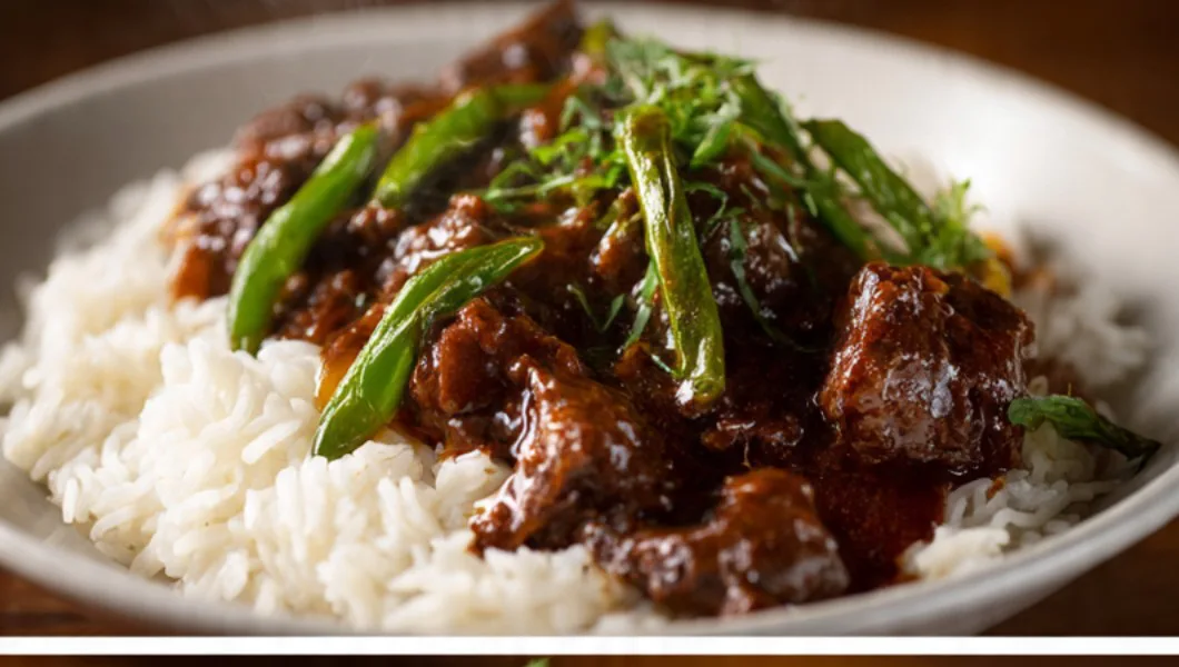 Beef stew with Rice
