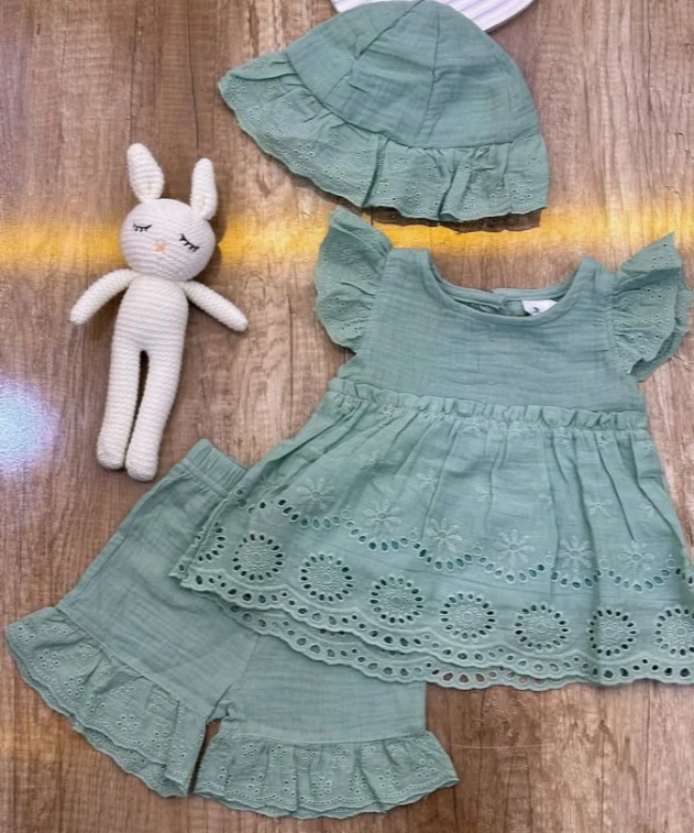 Baby girl Sage green