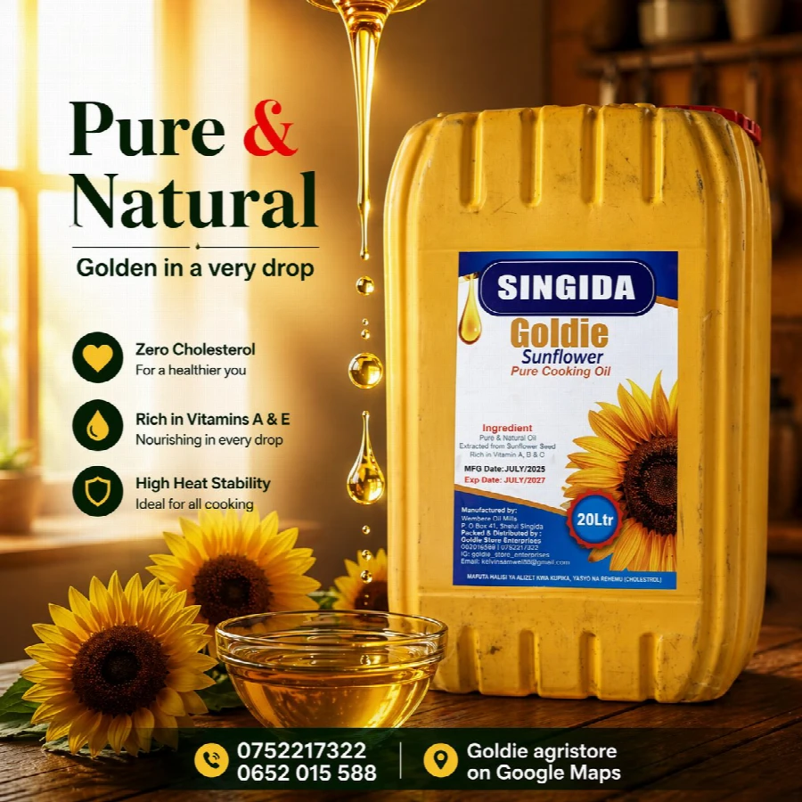 20 LITRES GOLDIE SUNFLOWER OIL